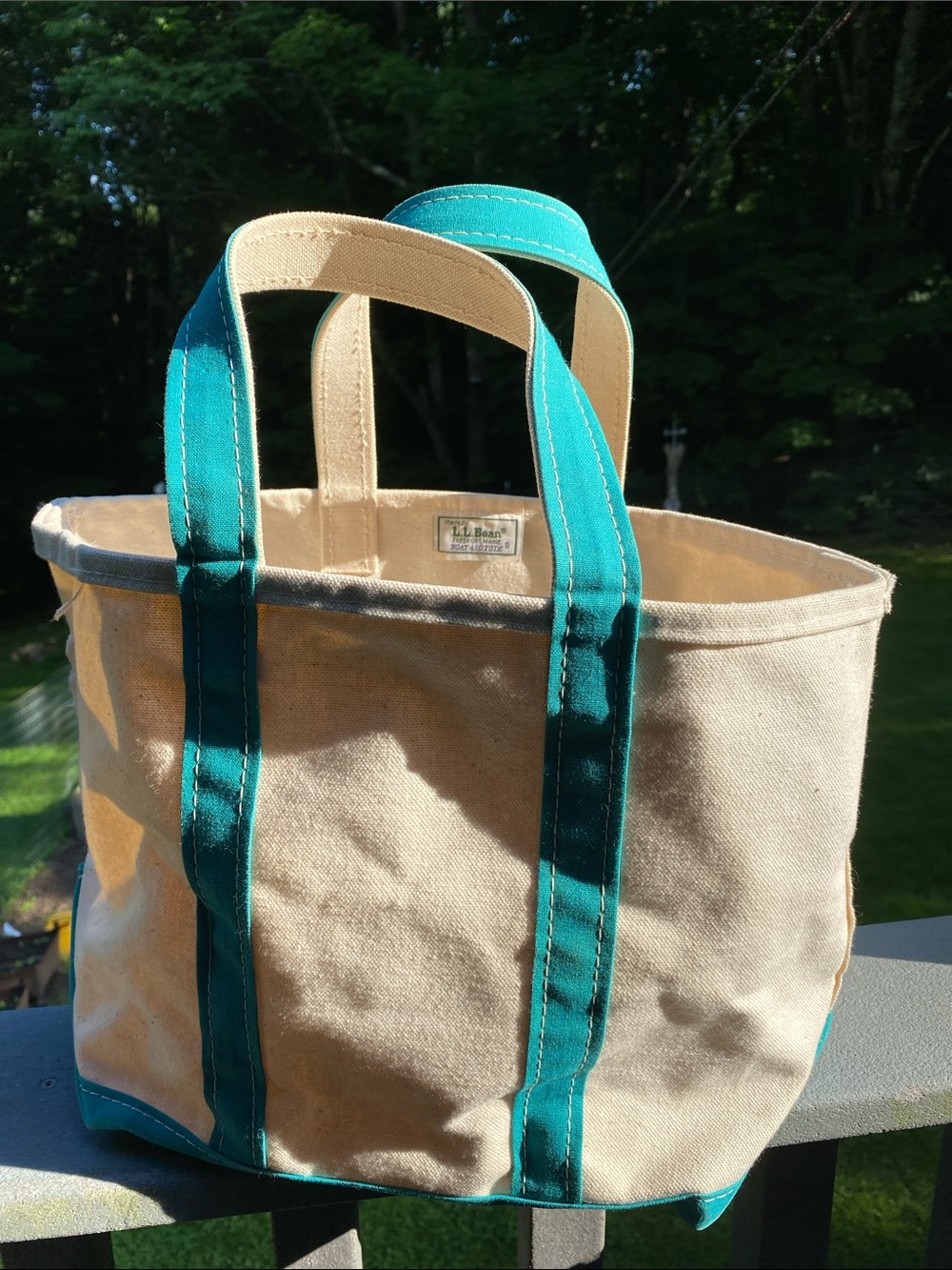 Vintage L.L.Bean BOAT AND TOTE Canvas Medium Freeport Maine FLAWS No Monogram
